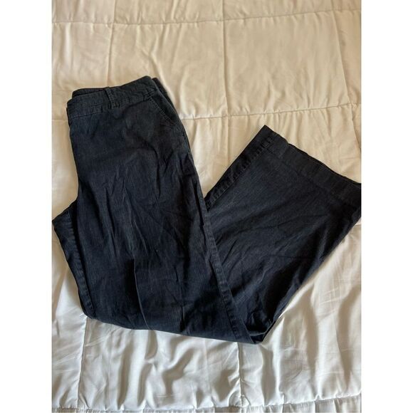 Ann Taylor Loft Navy Blue Trouser Pants size 10 adjustable waist - Picture 1 of 10